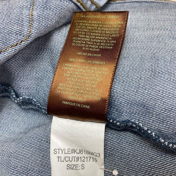 Kut From The Kloth Amelia Denim Crop Jacket Small Grunge Hip Hop Boho Street - Picture 16 of 16